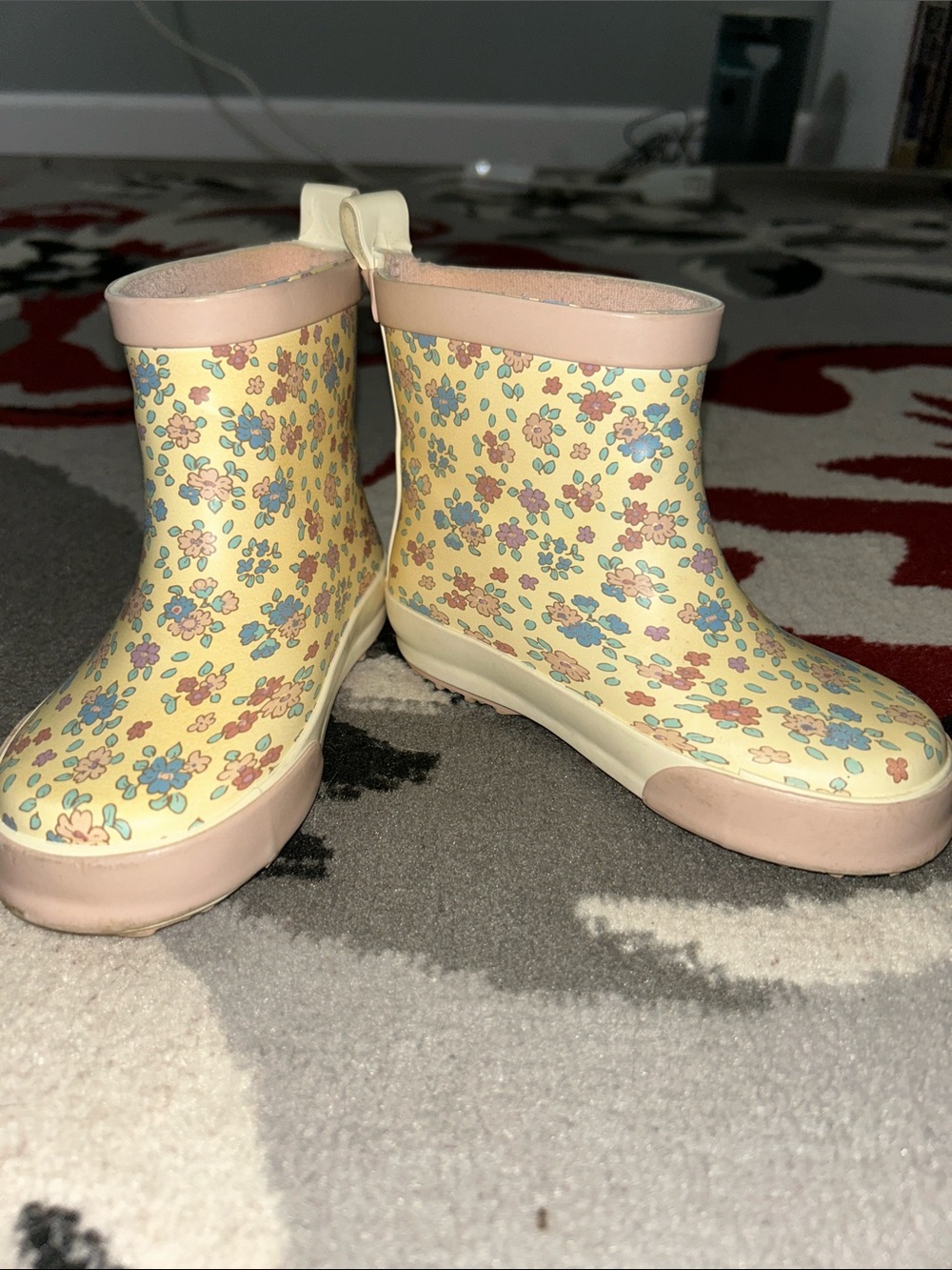 Kids Floral Rain Boots